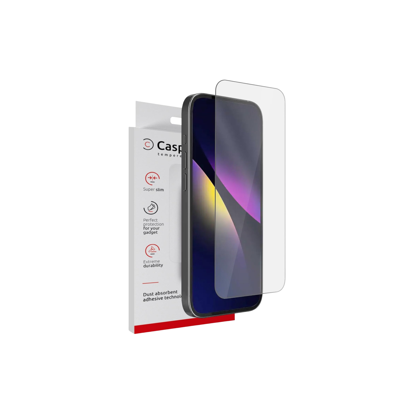 Casper Pro Tempered Glass Compatible For iPhone 15 / 16 (10 Pack) (Clear)